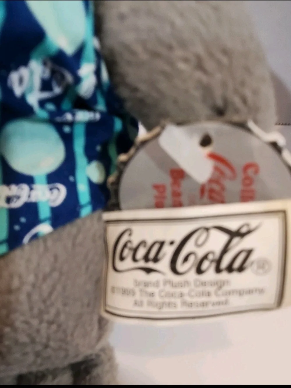 Coca Cola Gray Plush Seal Collectible, Lot Of 2
